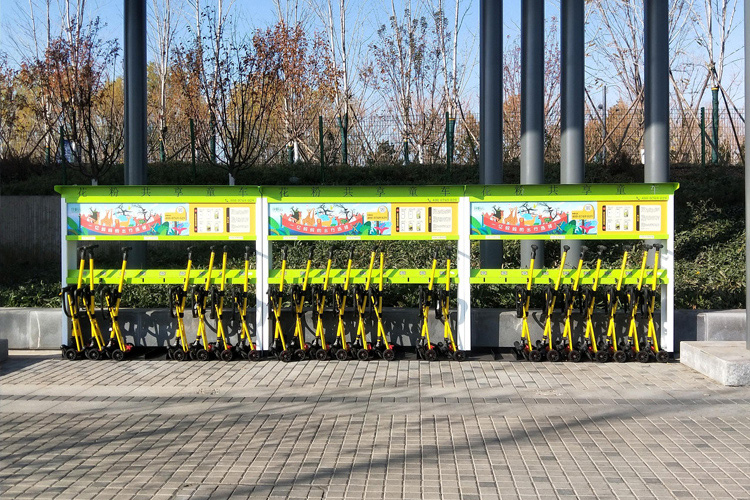 花粉共享童車亮相北京溫榆河公園